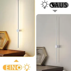 NETTLIFE applique murale LED applique intérieure moderne 100 cm blanc chaud 3000 K orientable