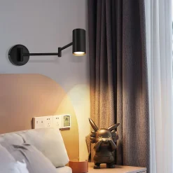 NETTLIFE Applique murale intérieure noire - Applique murale vintage Chambre à coucher GU10 - Sans ampoule