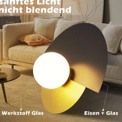 NETTLIFE applique murale noir doré couloir vintage verre et métal design moderne E14