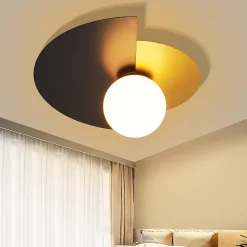 NETTLIFE applique murale noir doré couloir vintage verre et métal design moderne E14