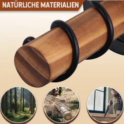 NETTLIFE Applique murale avec interrupteur applique vintage : applique murale en bois noir E27 industriel