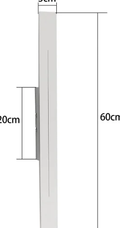 NETTLIFE Applique murale LED Intérieur - Lampe de couloir Moderne 60CM Lampe de salon 20W Lampe de couloir Chambr Blanc