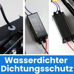 NETTLIFE Applique murale LED pour intérieur : lot de 1 appliques murales extérieures noires haut vers le bas 7 W IP65