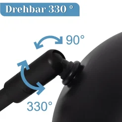 NETTLIFE Applique murale LED extérieure 5W IP65, noir, blanc chaud