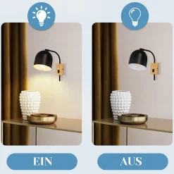 NETTLIFE Applique murale LED extérieure 5W IP65, noir, blanc chaud