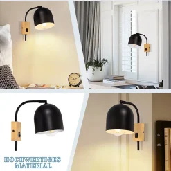 NETTLIFE Applique murale LED extérieure 5W IP65, noir, blanc chaud