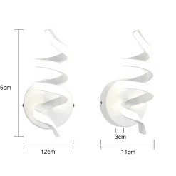 NETTLIFE Applique murale LED d'intérieur moderne 7 W pour escalier Blanc chaud 3000 K