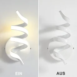 NETTLIFE Applique murale LED d'intérieur moderne 7 W pour escalier Blanc chaud 3000 K