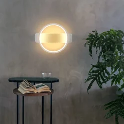 NETTLIFE Applique murale LED intérieure - Blanc Design moderne Applique murale 7W blanc chaud 3000K