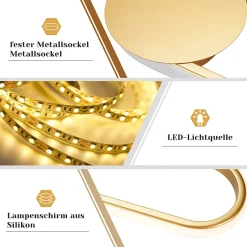 NETTLIFE Applique murale LED d'intérieur - Lampe d'escalier 12W 41cm Lampe de couloir dorée Design moderne 3000K Blanc chaud