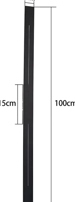 NETTLIFE Applique murale LED intérieure 3000K blanc chaud, noir, 6W
