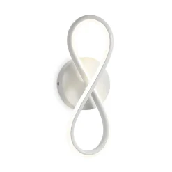 NETTLIFE Applique murale LED 7 W design incurvé blanc chaud 3000 K pour escalier d'intérieur