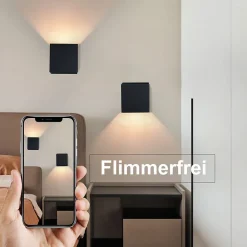 NETTLIFE Applique murale LED Intérieur Extérieur : lot de 2 lampes extérieures Blanc chaud IP65 Applique extérieure G9 Blanc