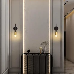 NETTLIFE Applique Murale Intérieur Vintage E27 Industriel 1 Ampoule Noir Rétro Métal 2 Pièces