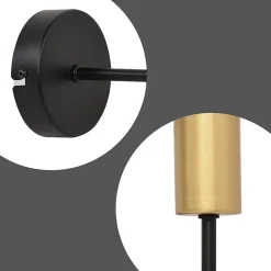 NETTLIFE Applique Murale Intérieur Vintage E27 Industriel 1 Ampoule Noir Rétro Métal 2 Pièces