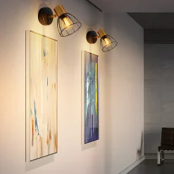 Nettlife Applique murale d'intérieur, style vintage - noire, spot mural à une ampoule, lampe de couloir, E14, (Sans ampoule)