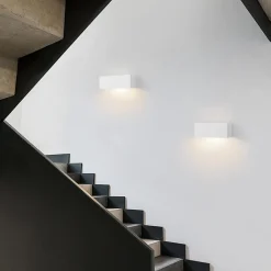 NETTLIFE Applique murale d'intérieur en plâtre blanc G9 moderne pour couloir, escalier, haut et bas