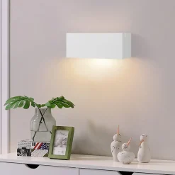 NETTLIFE Applique murale d'intérieur en plâtre blanc G9 moderne pour couloir, escalier, haut et bas