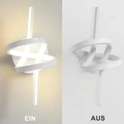 NETTLIFE Applique murale LED Noir Intérieur 7W Blanc chaud 3000K Escalier Moderne Aluminium