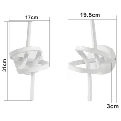 NETTLIFE Applique murale LED Noir Intérieur 7W Blanc chaud 3000K Escalier Moderne Aluminium