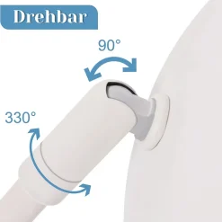 NETTLIFE Applique murale en bois avec interrupteur - Spot mural 1 flamme E27 Blanc Lampe de couloir , Sans ampoule