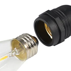 NETTLIFE guirlande lumineuse LED extérieur 15m lumière de jardin IP65 étanche 16 ampoules