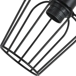 NETTLIFE Lampadaire de salon en bois Lampe de sol vintage : Lampe de salon noire Lampadaire sur pied E27 146 cm (sans ampoule)