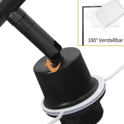 NETTLIFE Lampadaire E27 lampe sur Pied interrupteur pied 166cm abat-jour tissu design max. 40W - sans ampoule