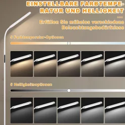 NETTLIFE Lampadaire LED Salon Dimmable Blanc Lampadaire 11w 360 Flexible Canapé