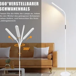 NETTLIFE Lampadaire LED Salon Dimmable Blanc Lampadaire 11w 360 Flexible Canapé