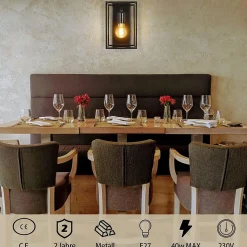 NETTLIFE Lampadaire LED salon 10W, noir, touch control, col de cygne