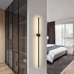 NETTLIFE Lampadaire LED salon 9W, noir, touch control, minuterie