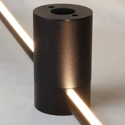 NETTLIFE Lampadaire LED salon 9W, noir, touch control, minuterie