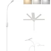 NETTLIFE Lampadaire LED Salon dimmable- 158CM Moderne réglables Lampadaire tactile 9W avec minuterie & fonction mémoire