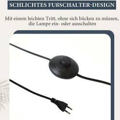 NETTLIFE Lampadaire salon moderne, tissu gris or, E27, 156cm