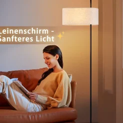 NETTLIFE Lampadaire salon lampadaire vintage 154cm noir E27 lampadaires avec interrupteur au pied