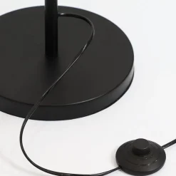 NETTLIFE Lampadaire salon moderne - 40W E27, noir or, tissu, design étoile, 144cm