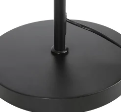 NETTLIFE Lampadaire salon noir, tissu, E27 max 40W, 166cm, sans ampoule