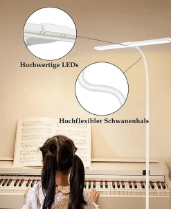 NETTLIFE Lampadaire vintage salon, bois, métal noir, E27, 151cm