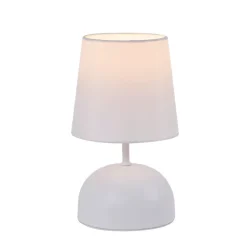NETTLIFE Lampe de chevet avec câble lampe de table en tissu blanc lit de chambre moderne avec câble sans ampoule