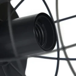 Nettlife Lampe de chevet vintage noir E27, métal industriel, max. 40W, sans ampoule