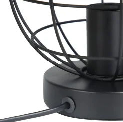 Nettlife Lampe de chevet vintage noir E27, métal industriel, max. 40W, sans ampoule