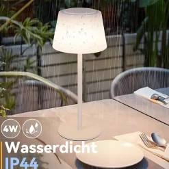 Nettlife lampe de chevet sans fil à led, tactile, à intensité variable, rechargeable par usb, blanche, 3 600 mah.