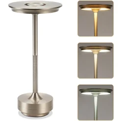 Nettlife lampe de chevet sans fil à piles - lampe de table led tactile à intensité variable avec batterie rechargeable usb