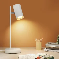 NETTLIFE lampe de chevet chambre lampe de table blanc pivotant 350 GU10 métal bureau