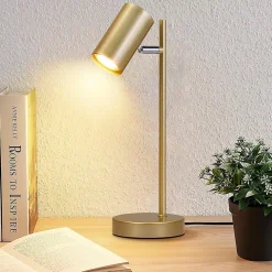 NETTLIFE lampe de chevet lampe de table de salon or pivotante 350 GU10 or en métal bureau