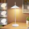 Nettlife lampe de table à piles, lampe de chevet sans fil led 1800mha rechargeable tactile dimmable lampe de table blanche ip44