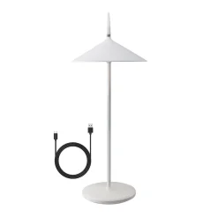 Nettlife lampe de table à piles, lampe de chevet sans fil led 1800mha rechargeable tactile dimmable lampe de table blanche ip44