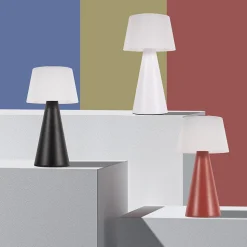 Nettlife lampe de table à piles, lampe de chevet led - 3600mha sans fil, lampe tactile à intensité variable avec batterie