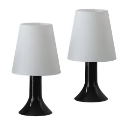 NETTLIFE Lampe de table de salon lampe de chevet avec câble lot de 2 petites lampes E14 lampes de table modernes